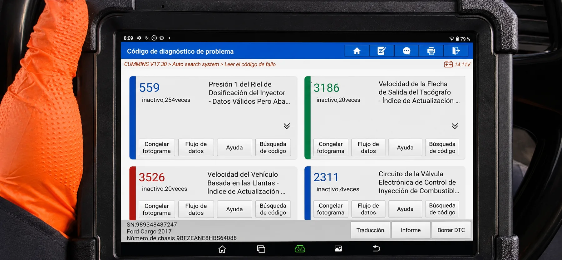Parámetros de diagnóstico